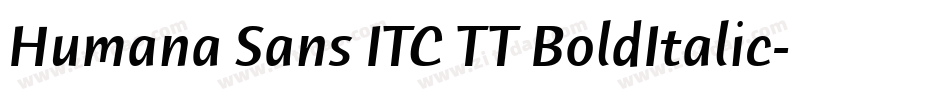 Humana Sans ITC TT BoldItalic字体转换